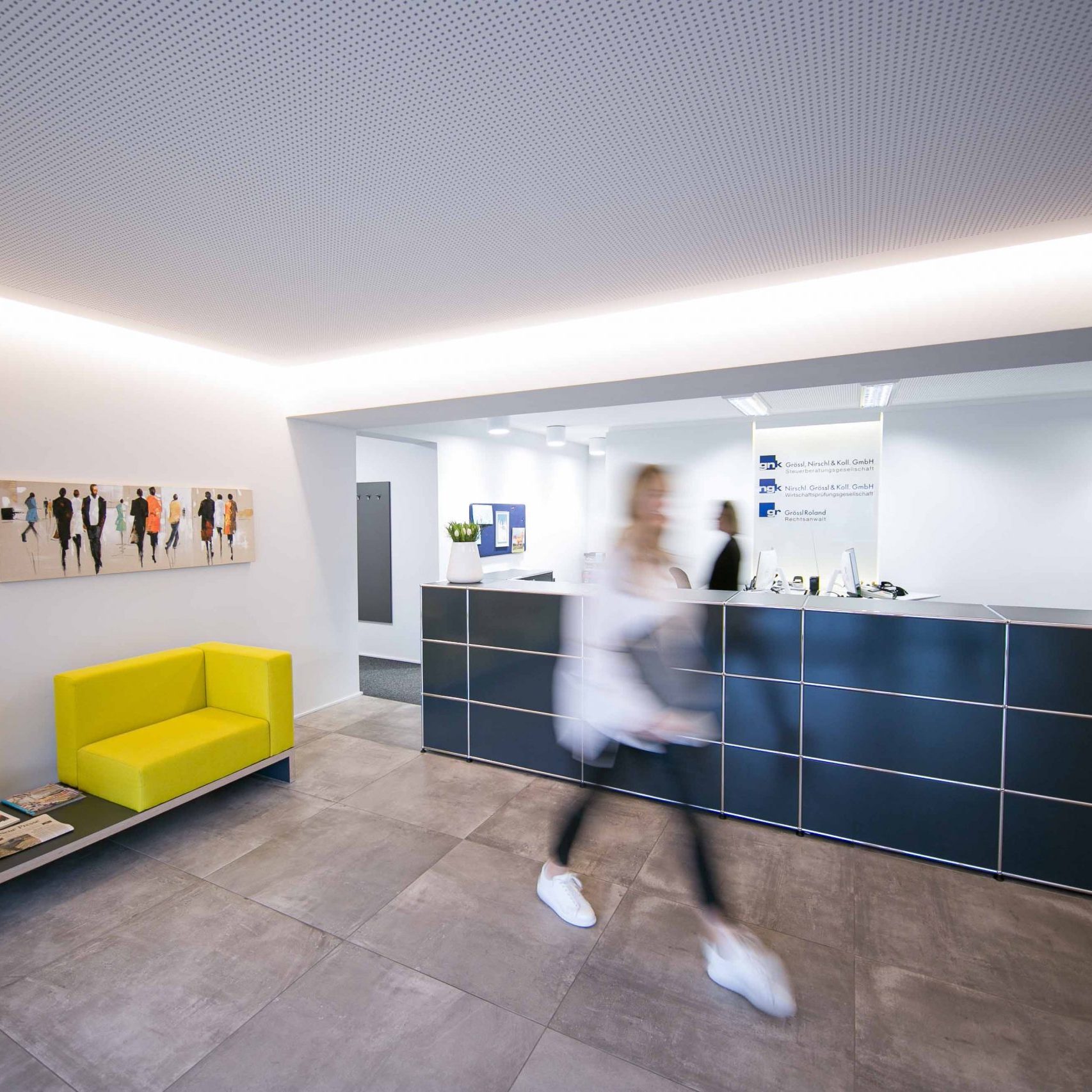 Das Gebäude der gnk von innen.